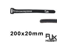 RJX 1493BK High Strength Non-Slip Magic Tape Battery Strap (200mmx20mm) Black